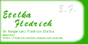 etelka fledrich business card